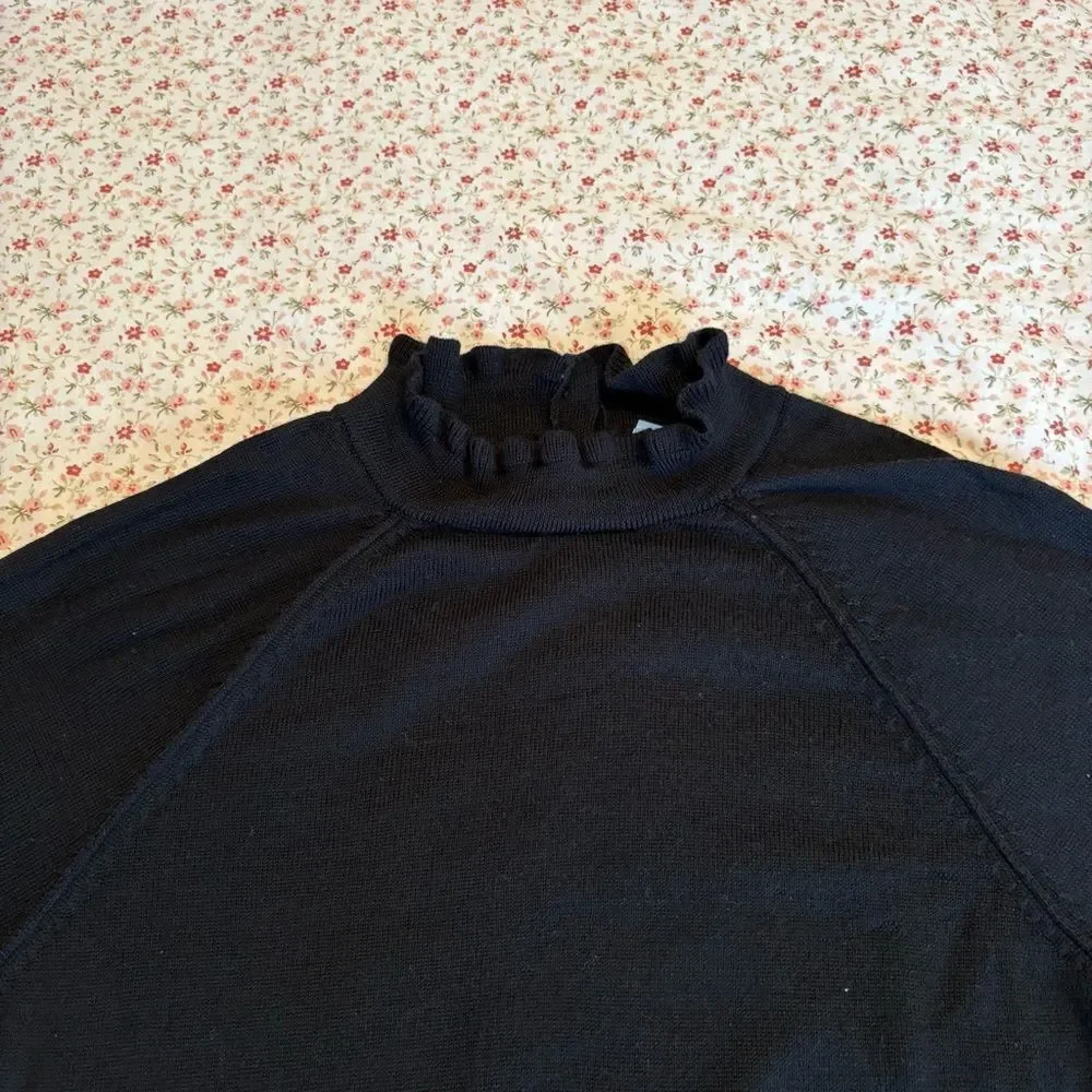 Needle And Thread Merino Pullover in Black FREE PEOPLE